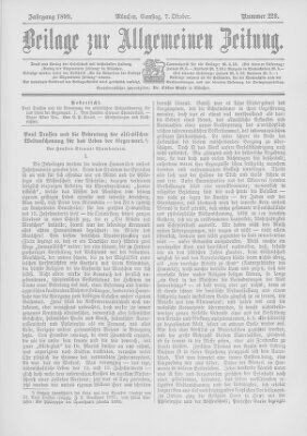 Allgemeine Zeitung Samstag 7. Oktober 1899
