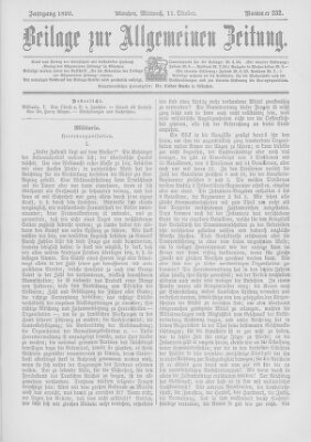 Allgemeine Zeitung Mittwoch 11. Oktober 1899