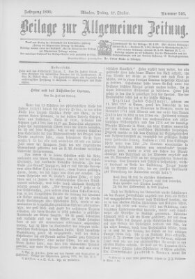 Allgemeine Zeitung Freitag 27. Oktober 1899