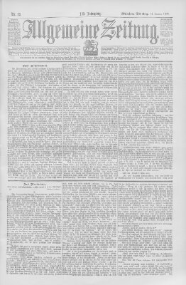 Allgemeine Zeitung Sonntag 14. Januar 1900