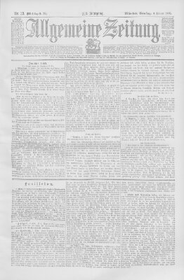 Allgemeine Zeitung Samstag 3. Februar 1900
