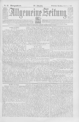 Allgemeine Zeitung Samstag 10. Februar 1900