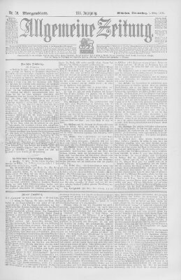 Allgemeine Zeitung Donnerstag 1. März 1900