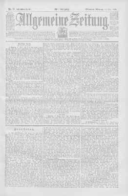 Allgemeine Zeitung Montag 12. März 1900