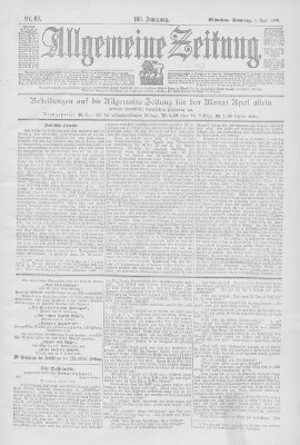 Allgemeine Zeitung Sonntag 1. April 1900