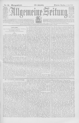 Allgemeine Zeitung Samstag 2. Juni 1900