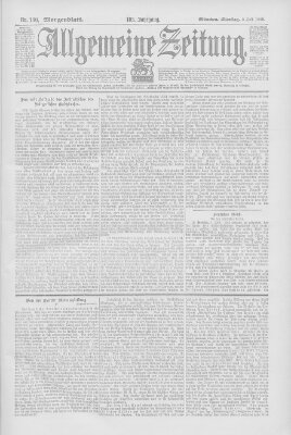 Allgemeine Zeitung Dienstag 3. Juli 1900