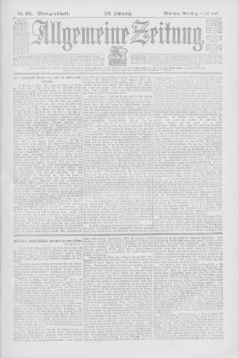 Allgemeine Zeitung Samstag 7. Juli 1900