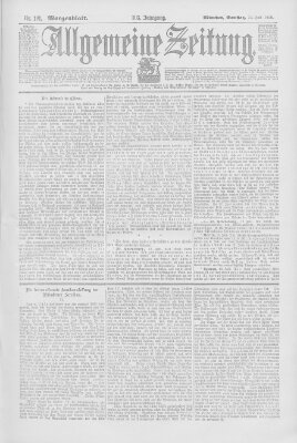Allgemeine Zeitung Samstag 14. Juli 1900