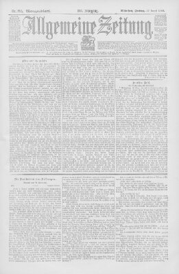 Allgemeine Zeitung Freitag 17. August 1900