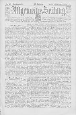 Allgemeine Zeitung Mittwoch 19. September 1900