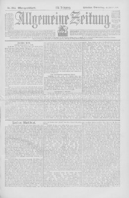 Allgemeine Zeitung Donnerstag 25. Oktober 1900