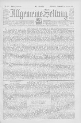 Allgemeine Zeitung Donnerstag 29. November 1900