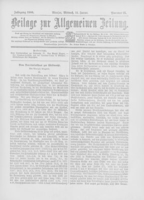 Allgemeine Zeitung Mittwoch 31. Januar 1900