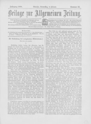 Allgemeine Zeitung Donnerstag 8. Februar 1900