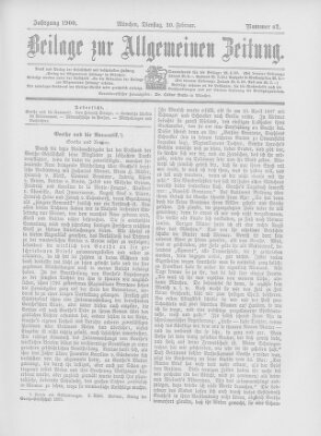 Allgemeine Zeitung Dienstag 20. Februar 1900
