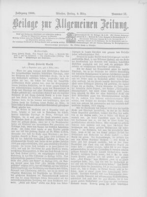 Allgemeine Zeitung Freitag 9. März 1900
