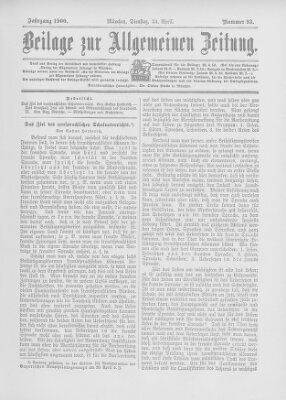 Allgemeine Zeitung Dienstag 24. April 1900