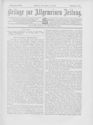 Allgemeine Zeitung Donnerstag 12. Juli 1900