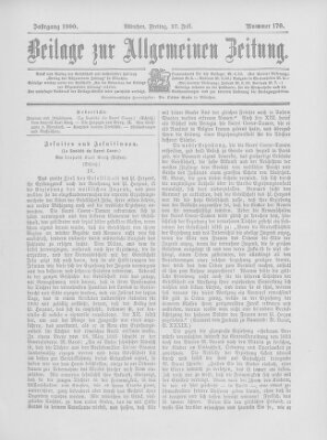 Allgemeine Zeitung Freitag 27. Juli 1900