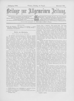 Allgemeine Zeitung Dienstag 28. August 1900