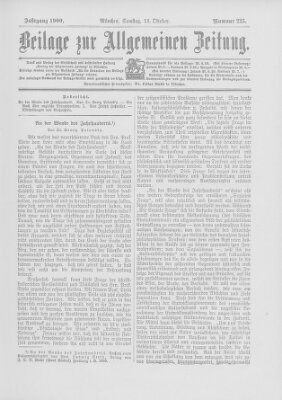 Allgemeine Zeitung Samstag 13. Oktober 1900