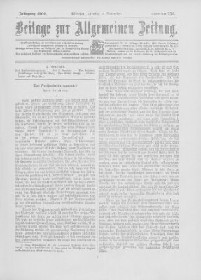 Allgemeine Zeitung Dienstag 6. November 1900