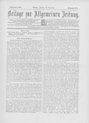 Allgemeine Zeitung Freitag 30. November 1900
