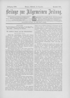 Allgemeine Zeitung Mittwoch 19. Dezember 1900