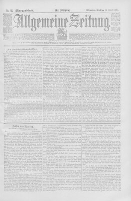 Allgemeine Zeitung Freitag 18. Januar 1901