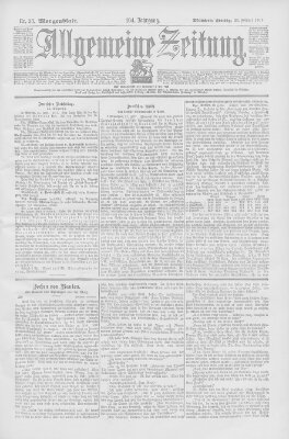 Allgemeine Zeitung Freitag 22. Februar 1901