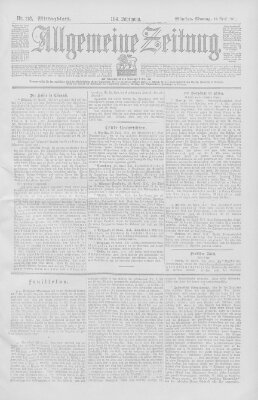 Allgemeine Zeitung Montag 29. April 1901