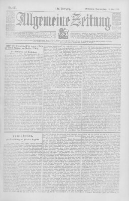 Allgemeine Zeitung Donnerstag 16. Mai 1901