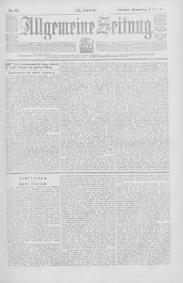 Allgemeine Zeitung Donnerstag 6. Juni 1901