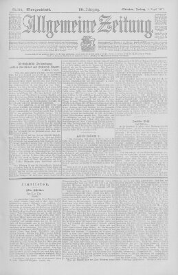Allgemeine Zeitung Freitag 9. August 1901