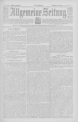 Allgemeine Zeitung Montag 12. August 1901