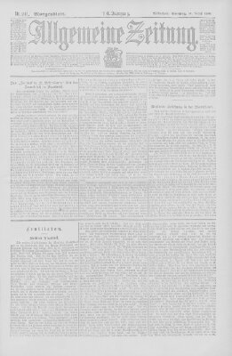 Allgemeine Zeitung Samstag 31. August 1901