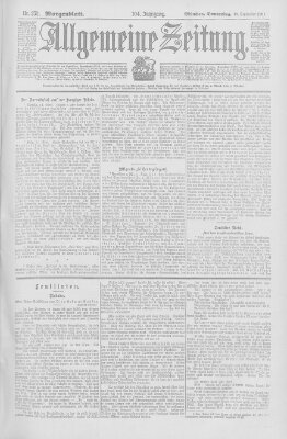 Allgemeine Zeitung Donnerstag 12. September 1901