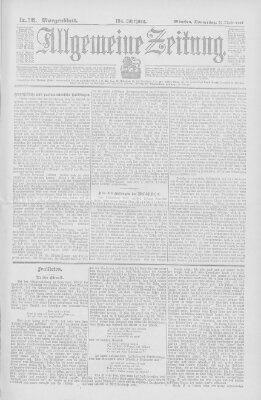 Allgemeine Zeitung Donnerstag 31. Oktober 1901