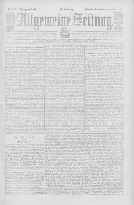 Allgemeine Zeitung Donnerstag 21. November 1901