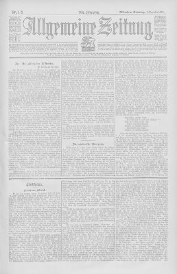 Allgemeine Zeitung Sonntag 1. Dezember 1901