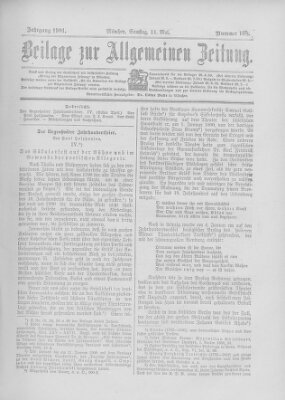Allgemeine Zeitung Samstag 11. Mai 1901