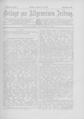Allgemeine Zeitung Montag 20. Mai 1901