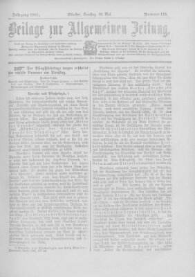 Allgemeine Zeitung Samstag 25. Mai 1901
