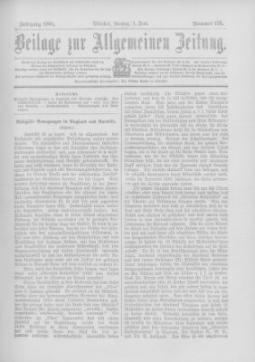 Allgemeine Zeitung Montag 3. Juni 1901