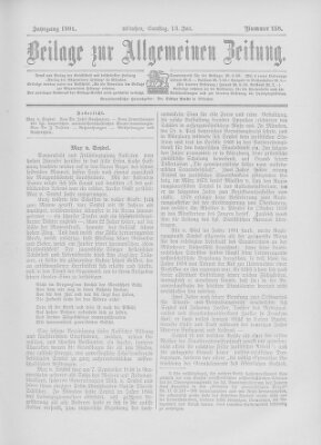 Allgemeine Zeitung Samstag 13. Juli 1901