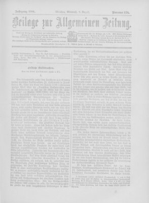 Allgemeine Zeitung Mittwoch 7. August 1901