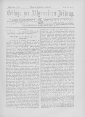 Allgemeine Zeitung Mittwoch 21. August 1901