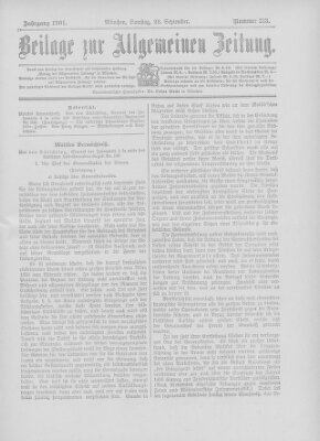 Allgemeine Zeitung Samstag 28. September 1901