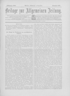 Allgemeine Zeitung Mittwoch 4. Dezember 1901